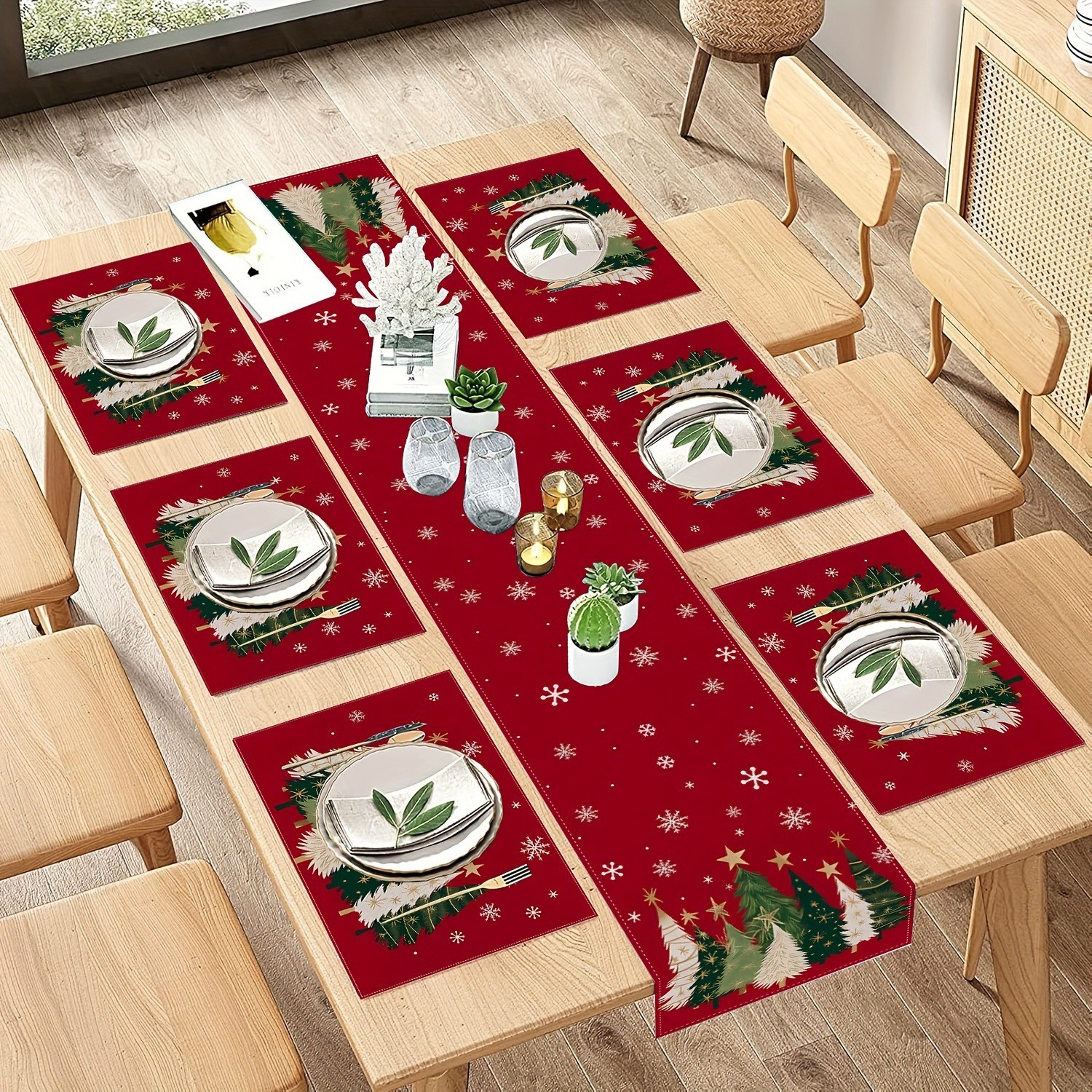 7-Piece Christmas Placemat and – Christmas Table Runner Bewertung und Preis