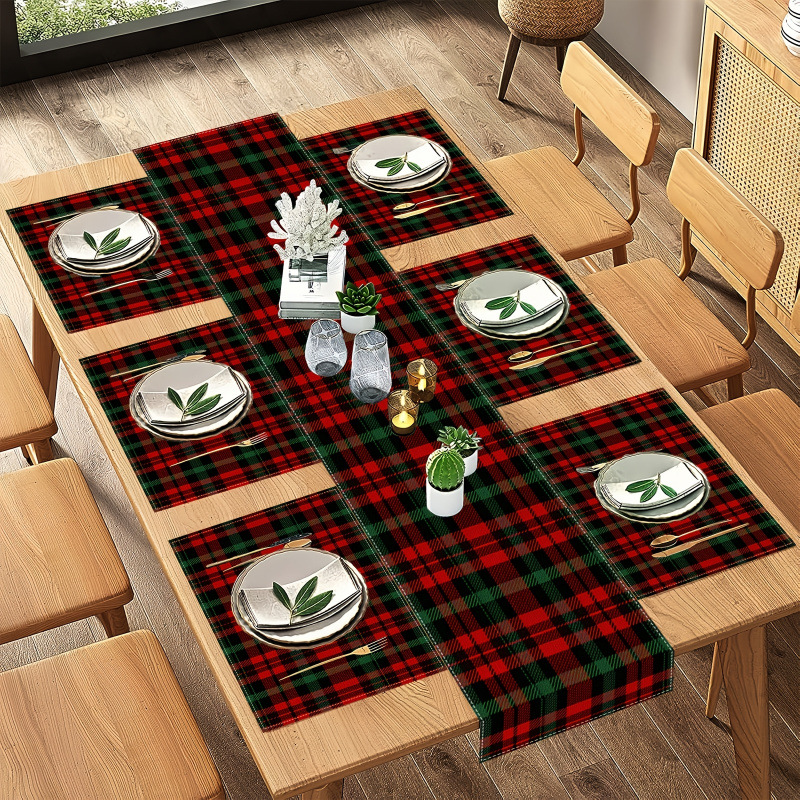 7-Piece Christmas Placemat and – Christmas Table Runner Bewertung und Preis