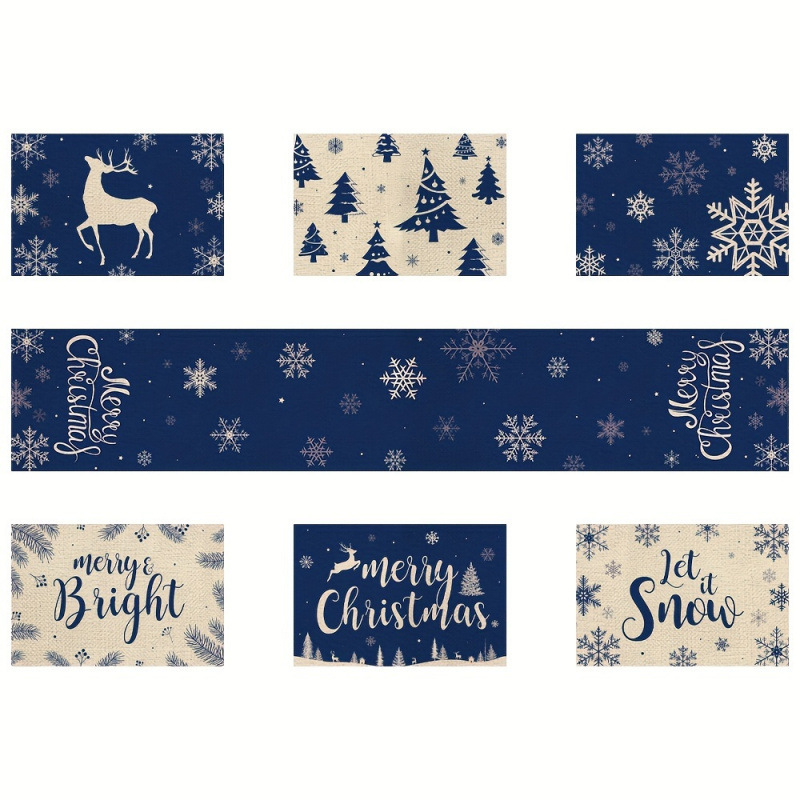 7-Piece Christmas Placemat and – Christmas Table Runner Bewertung und Preis