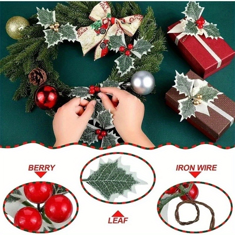 10 Pcs Artificial Holly Berrie – Christmas Wreath Fake Bewertung und Preis