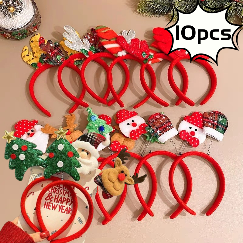 10pcs Christmas Hairband Xmas  – Reindeer Antlers Headband Bewertung und Preis