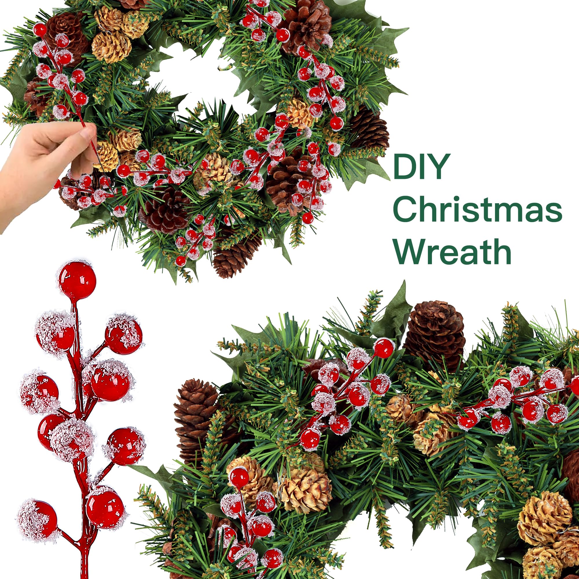Christmas Red Berry Pine Needl – Christmas Wreath Fake Bewertung und Preis
