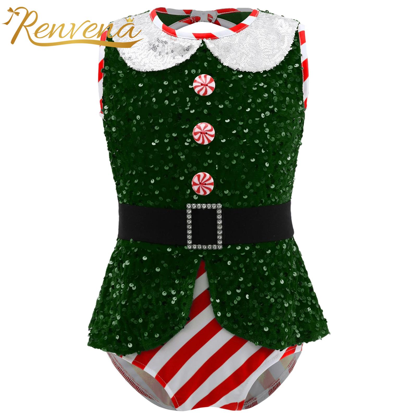 Girls Sparkly Sequins Jumpsuit – Elf Costume Christmas Bewertung und Preis