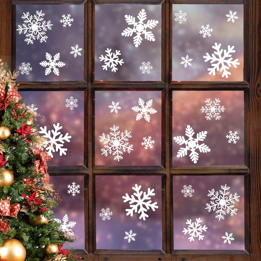 Christmas Window Clings Static – Snowflake Window Decal Bewertung und Preis