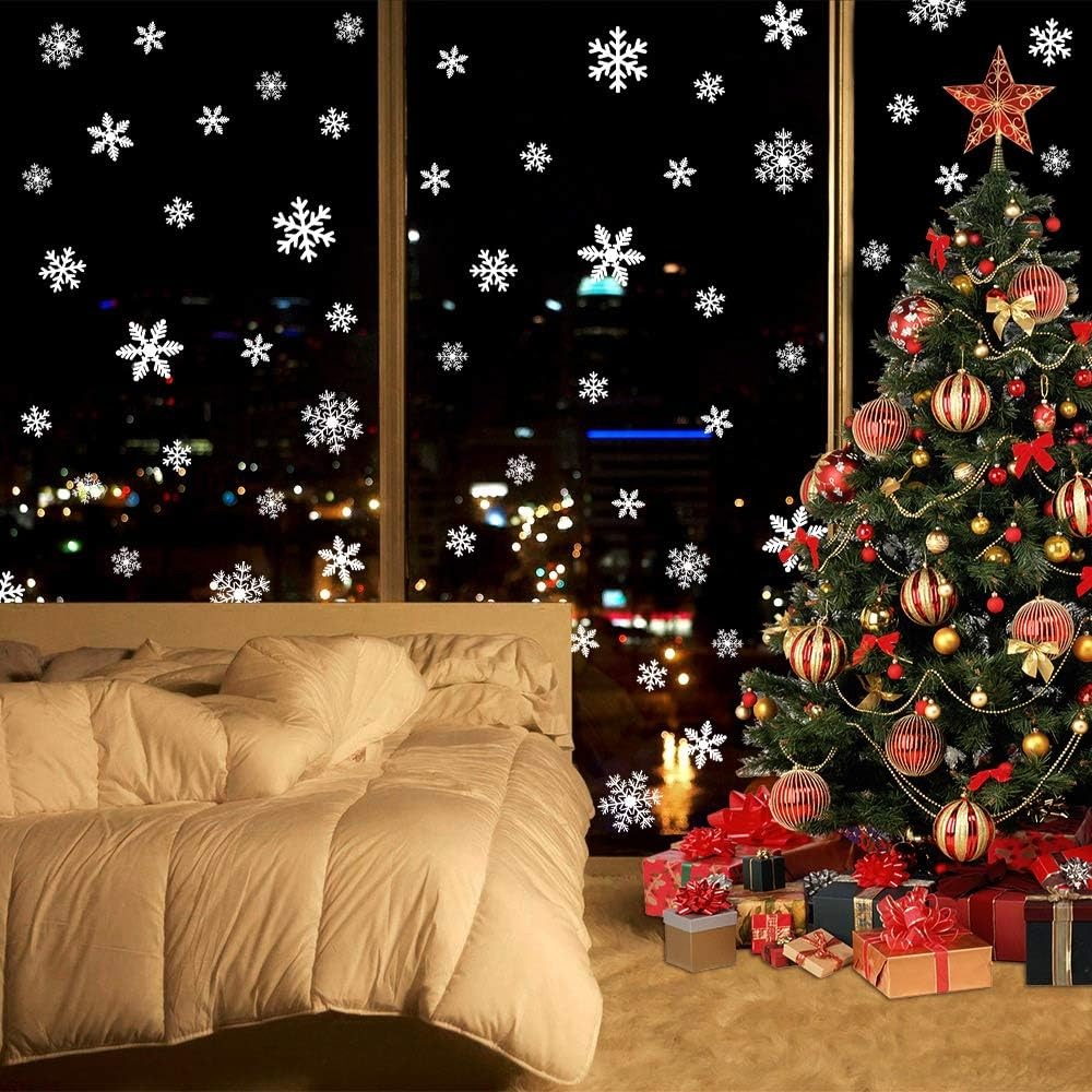 Christmas Window Clings Static – Snowflake Window Decal Bewertung und Preis