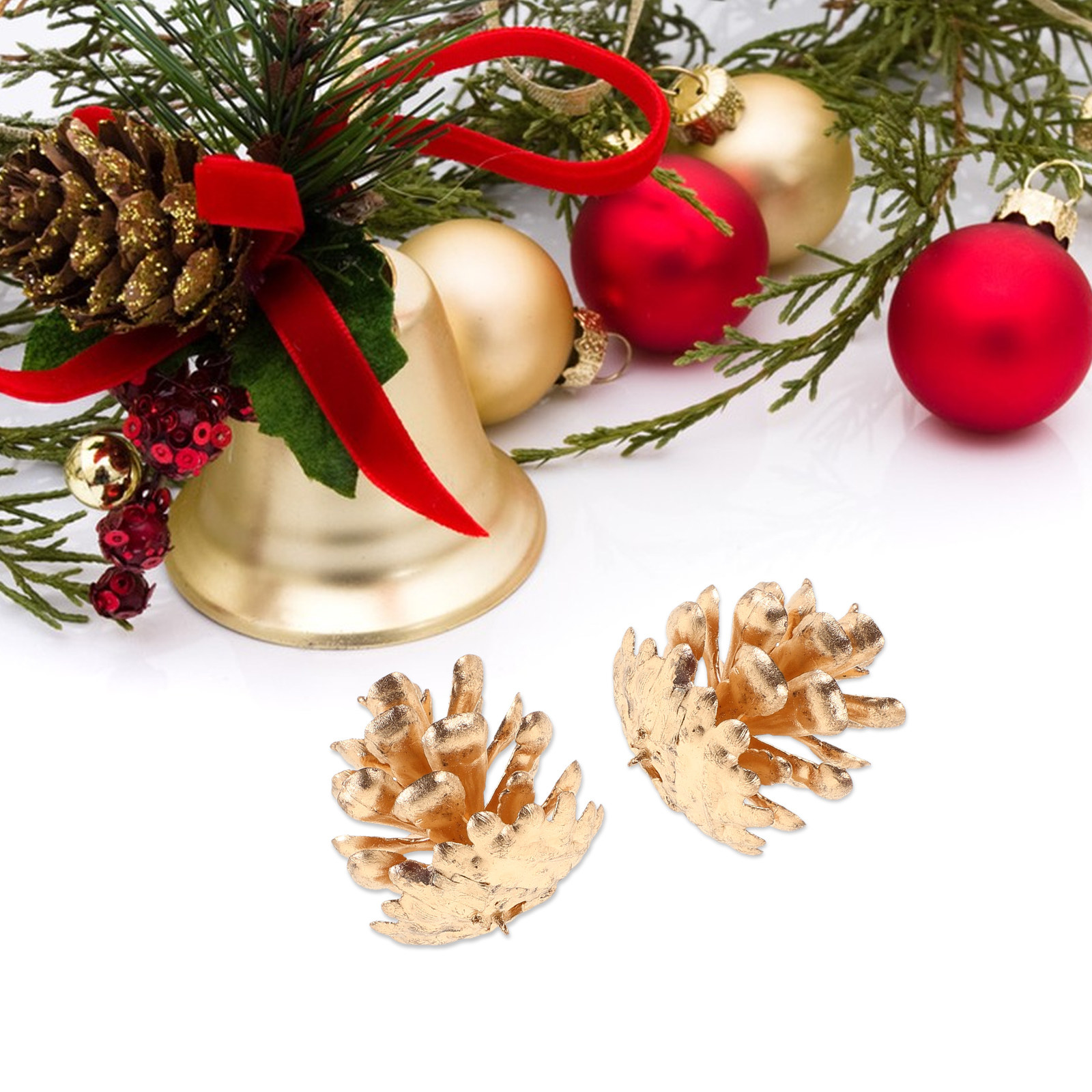 10Pcs Gold Plastic Pinecones R – Christmas Wreath Fake Bewertung und Preis