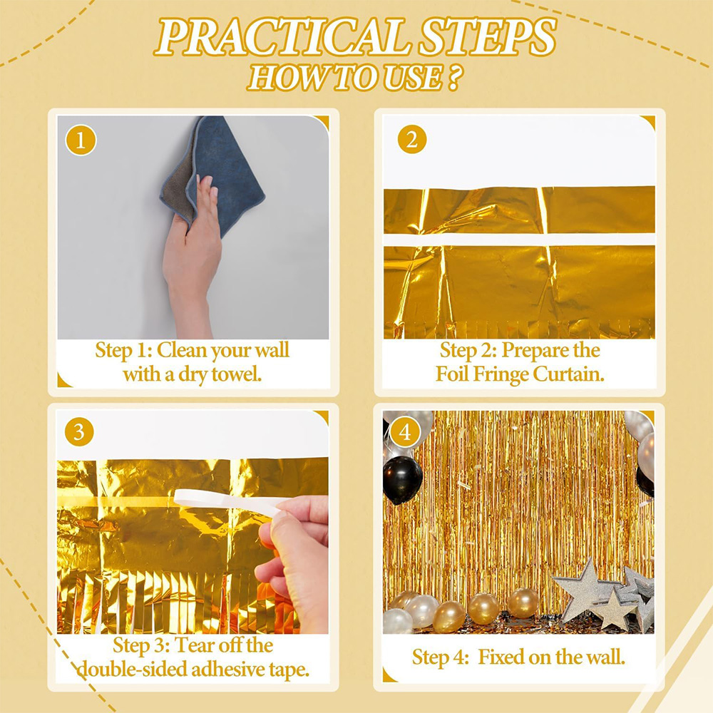2Pack Gold Metallic Foil Tinse – Tinsel Garland Decoration Bewertung und Preis