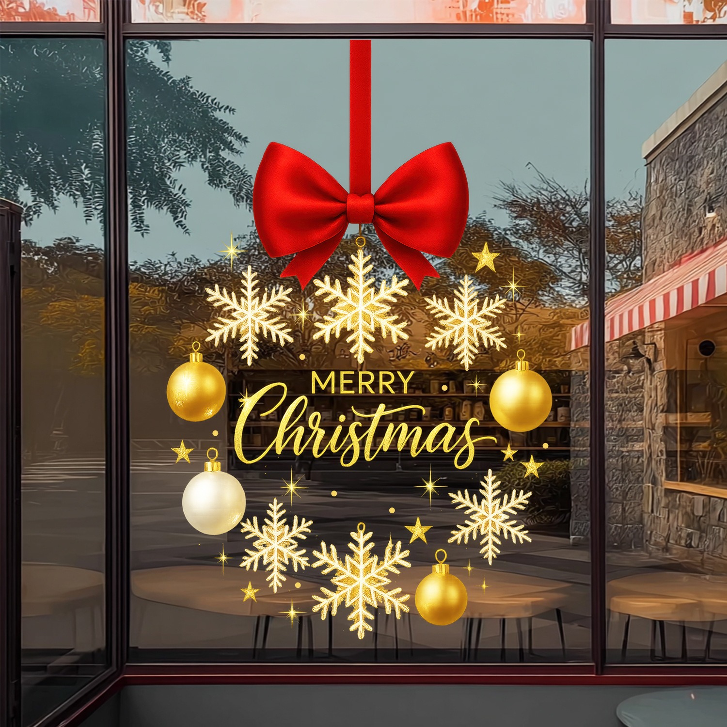 Christmas Stickers Gold Snowfl – Snowflake Window Decal Bewertung und Preis