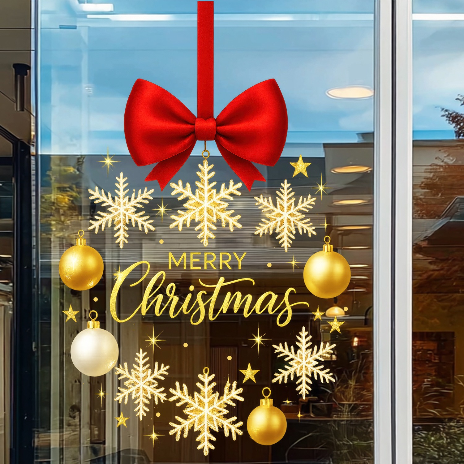 Christmas Stickers Gold Snowfl – Snowflake Window Decal Bewertung und Preis