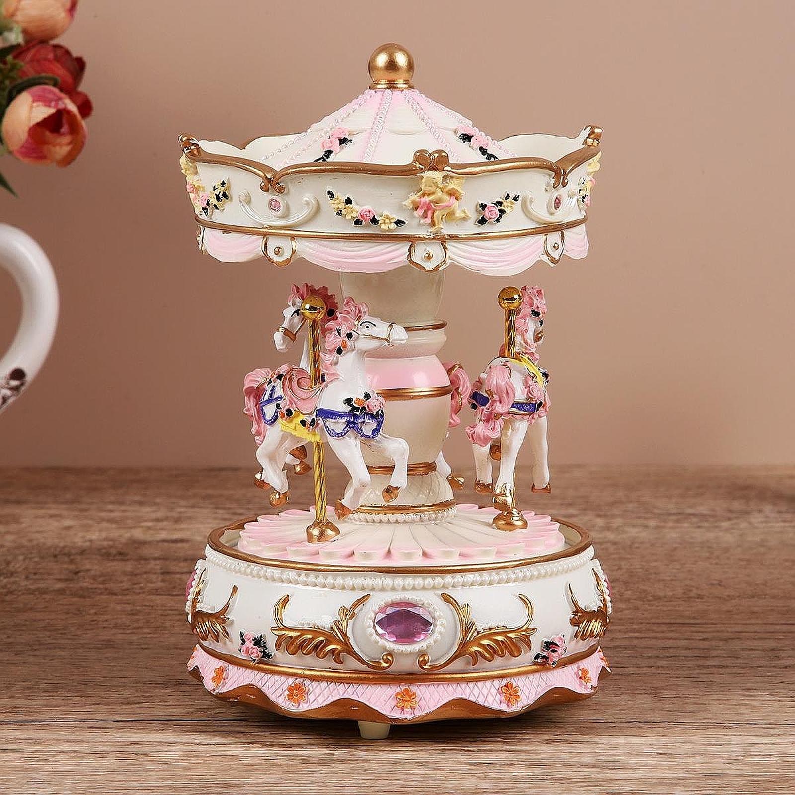 Handcrafted Resin Carousel Mus – Snow Globe Musical Bewertung und Preis