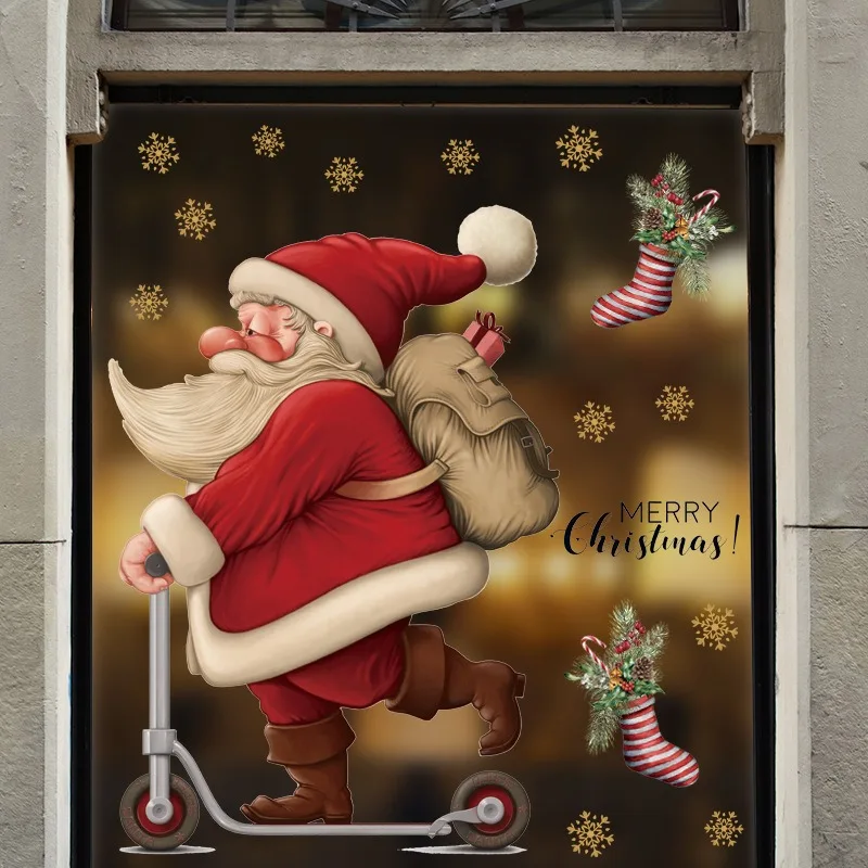 Snowflake Santa Stickers for N – Snowflake Window Decal Bewertung und Preis