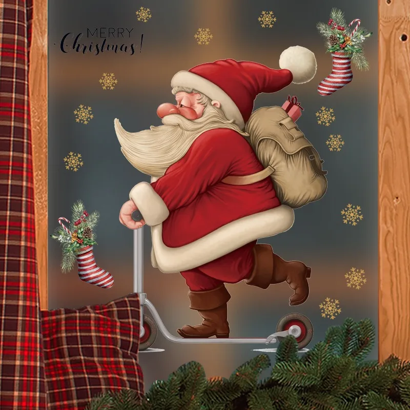 Snowflake Santa Stickers for N – Snowflake Window Decal Bewertung und Preis
