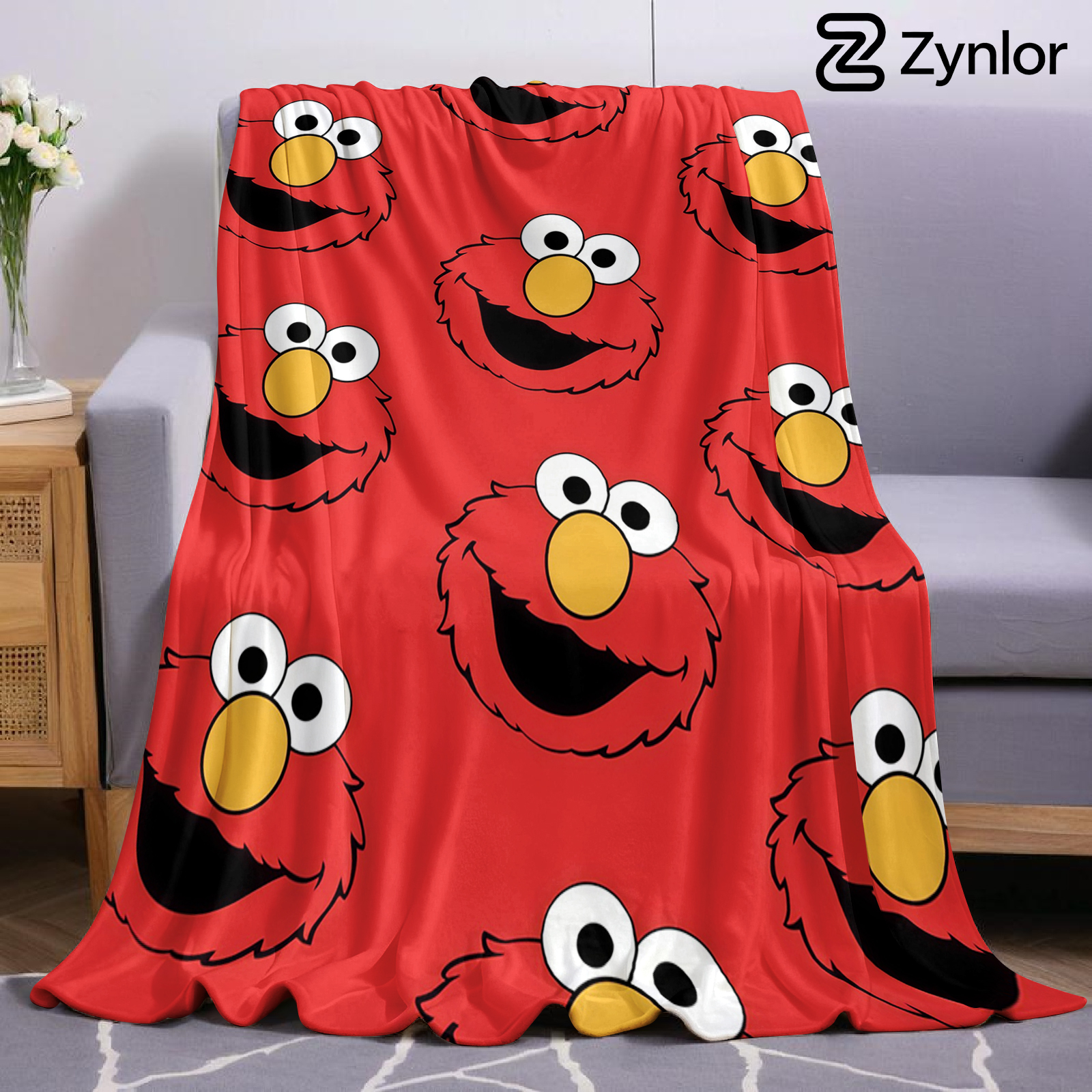 Elmo Face Cartoon Anime Print  – Christmas Throw Blanket Bewertung und Preis