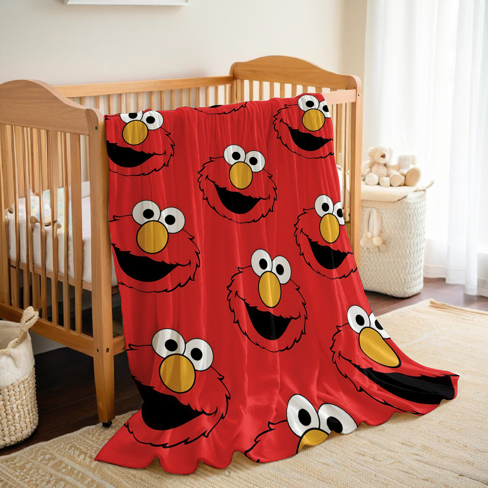 Elmo Face Cartoon Anime Print  – Christmas Throw Blanket Bewertung und Preis