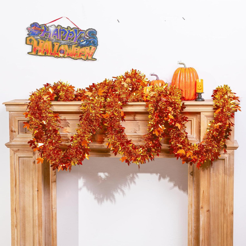 2pcs Thanksgiving Fall Maple L – Tinsel Garland Decoration Bewertung und Preis