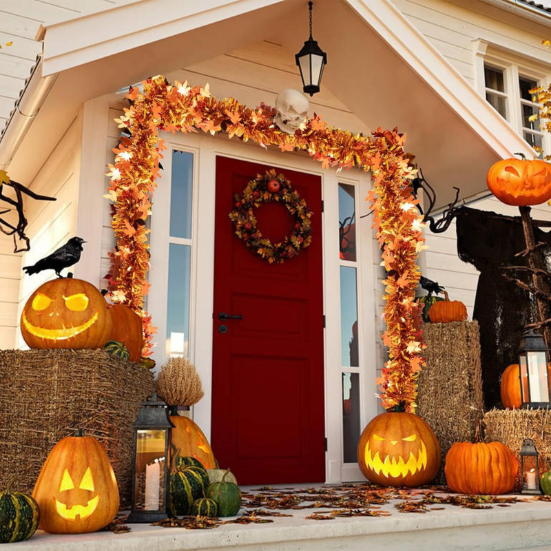 2pcs Thanksgiving Fall Maple L – Tinsel Garland Decoration Bewertung und Preis