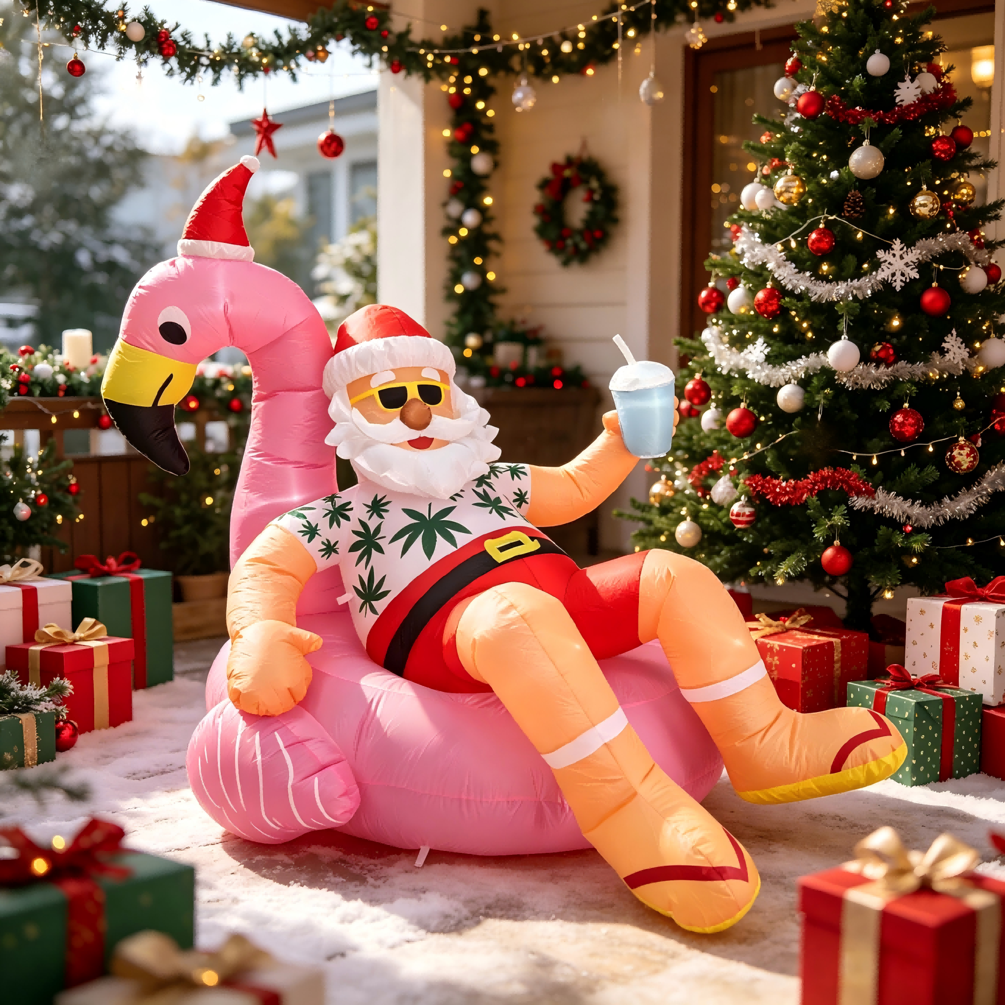 8.2FT Christmas Blow Ups Santa – Christmas Lights Outdoor Bewertung und Preis