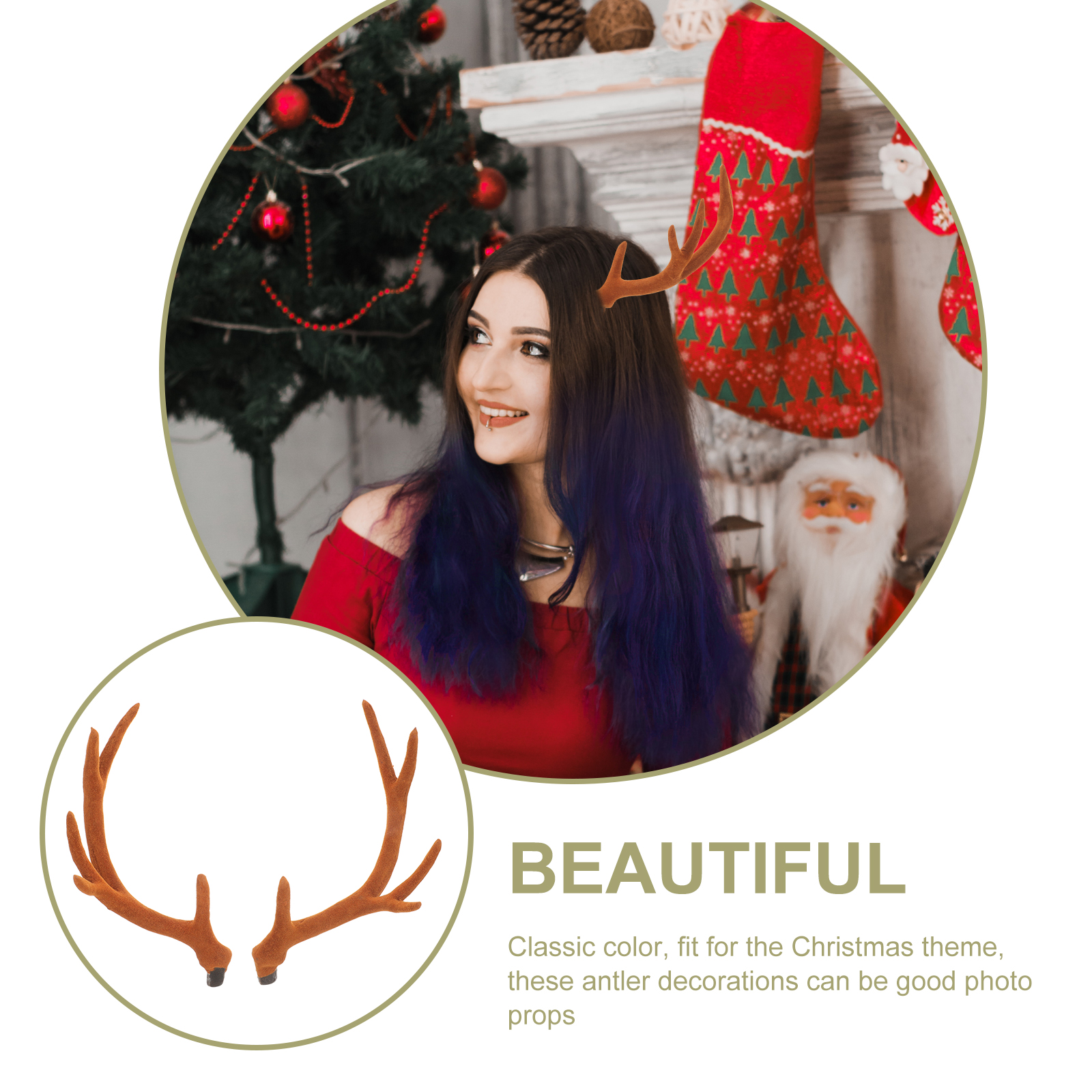 17CM Brown Reindeer Antlers Si – Reindeer Antlers Headband Bewertung und Preis