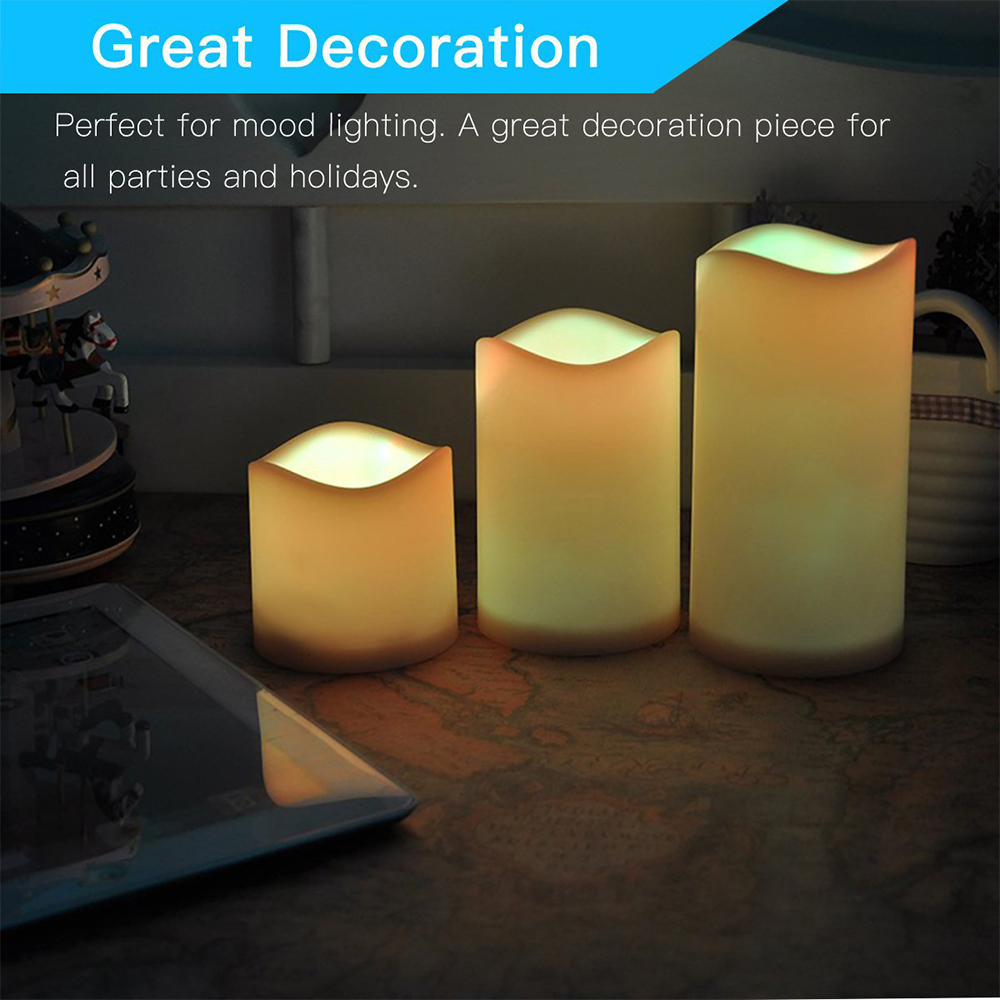 3pcs/ Set LED Flameless Flicke – Holiday Candle Set Bewertung und Preis