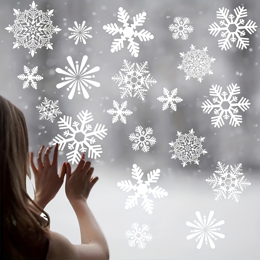 137Pcs Winter Snowflake Static – Snowflake Window Decal Bewertung und Preis