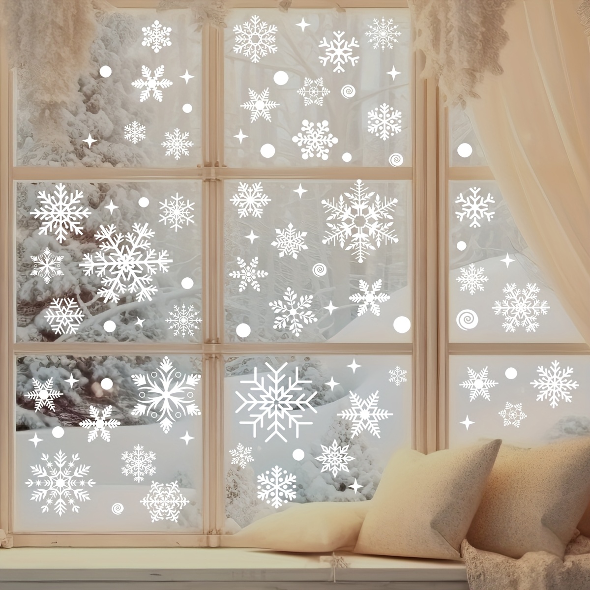 137Pcs Winter Snowflake Static – Snowflake Window Decal Bewertung und Preis