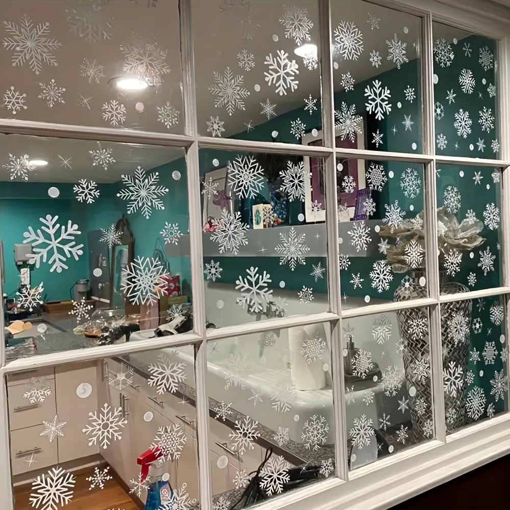 137Pcs Winter Snowflake Static – Snowflake Window Decal Bewertung und Preis