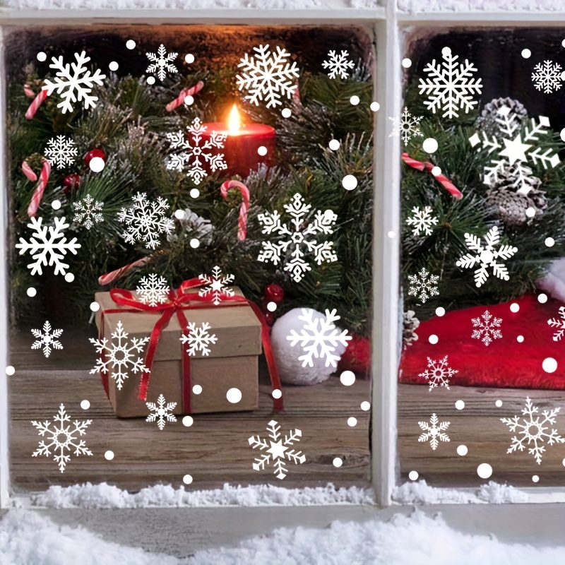 137Pcs Winter Snowflake Static – Snowflake Window Decal Bewertung und Preis