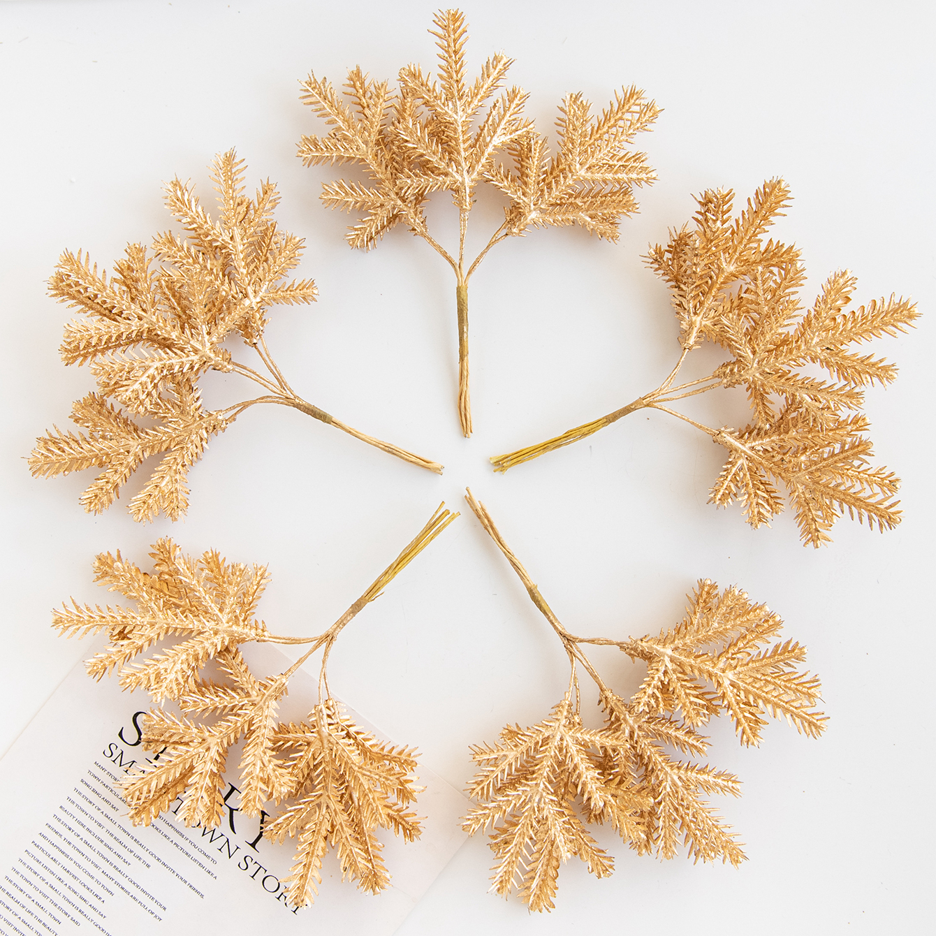 6PCS Artificial Plant Green Le – Christmas Wreath Fake Bewertung und Preis