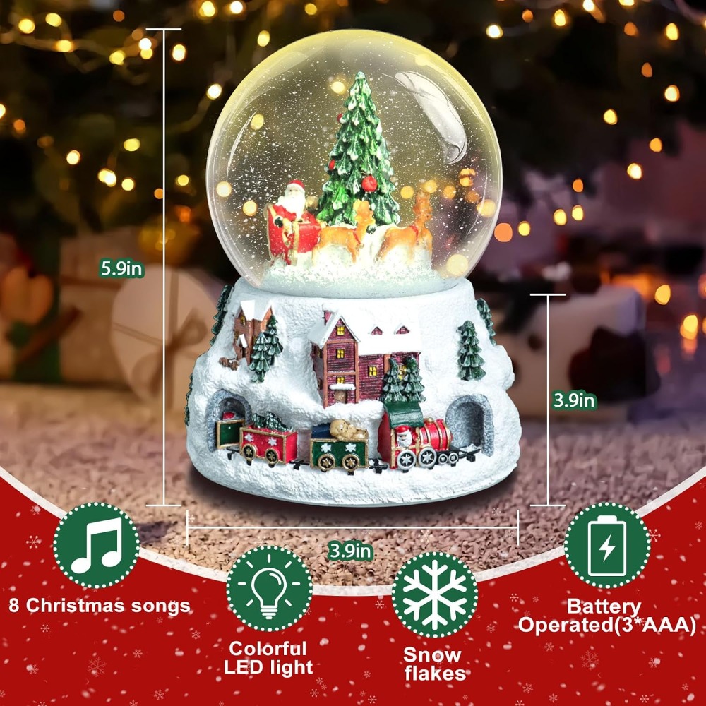 5.9-Inch Musical Snow Globe wi – Snow Globe Musical Bewertung und Preis