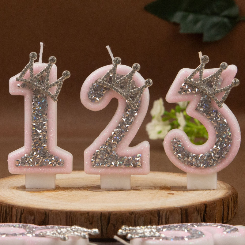 Digital Candles 0-9 Pink Silve – Holiday Candle Set Bewertung und Preis