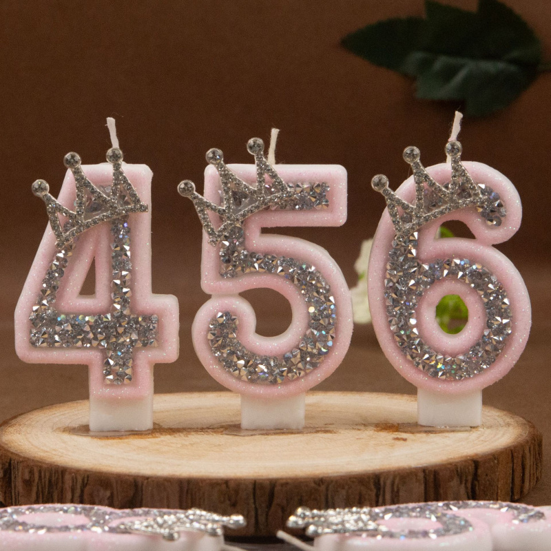 Digital Candles 0-9 Pink Silve – Holiday Candle Set Bewertung und Preis