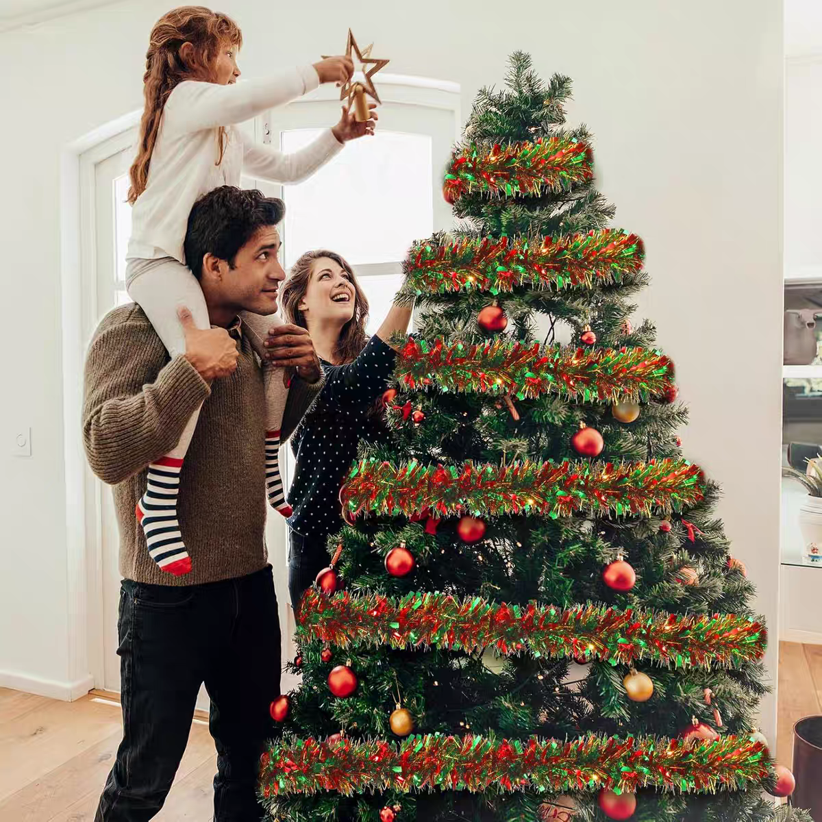 2/10M Christmas Tinsel Garland – Tinsel Garland Decoration Bewertung und Preis