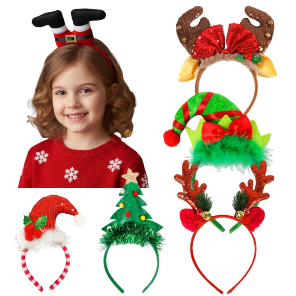 1 Piece/5Pcs Funny Santa Claus – Reindeer Antlers Headband Bewertung und Preis