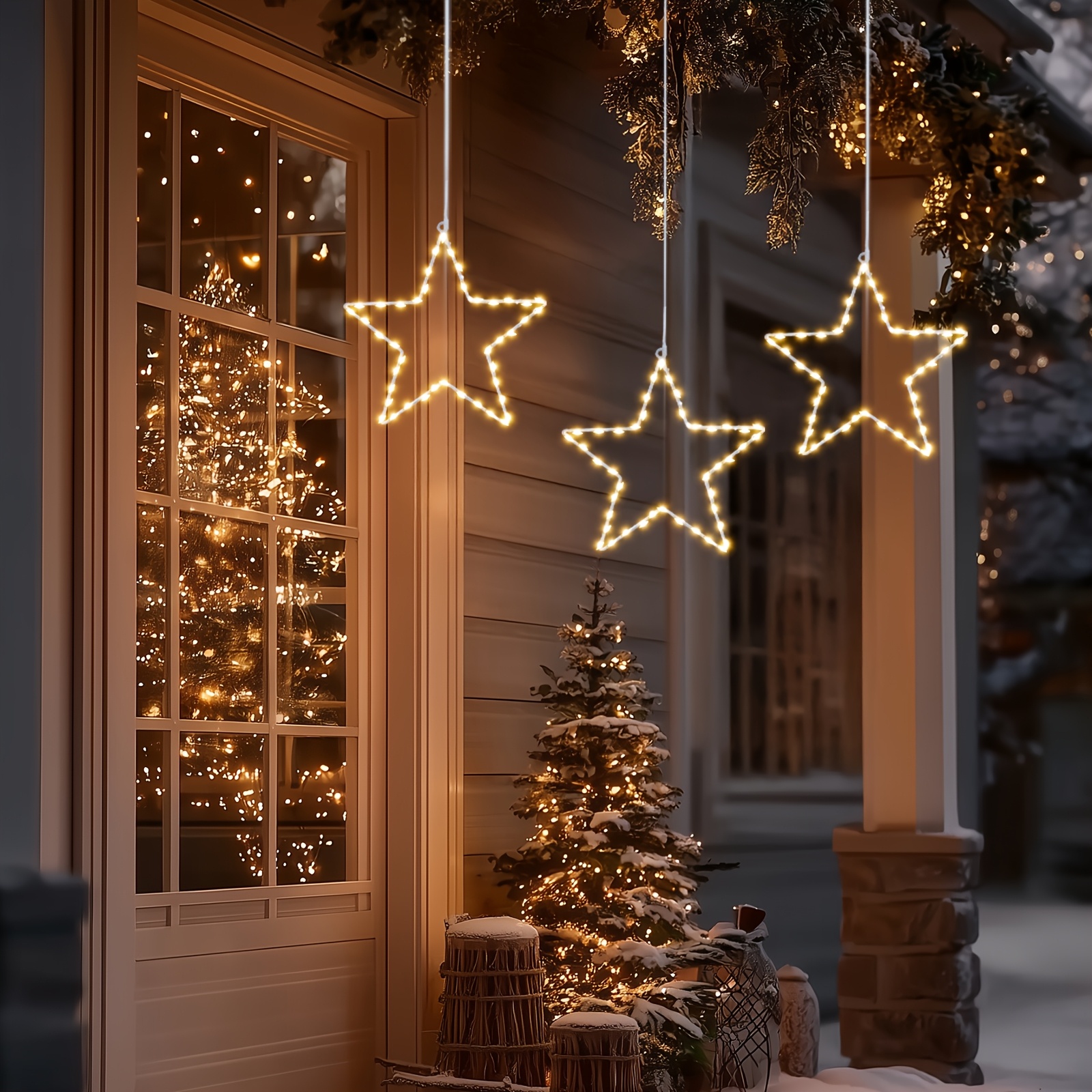 6/3pcs Battery Operated Hangin – Christmas Lights Outdoor Bewertung und Preis