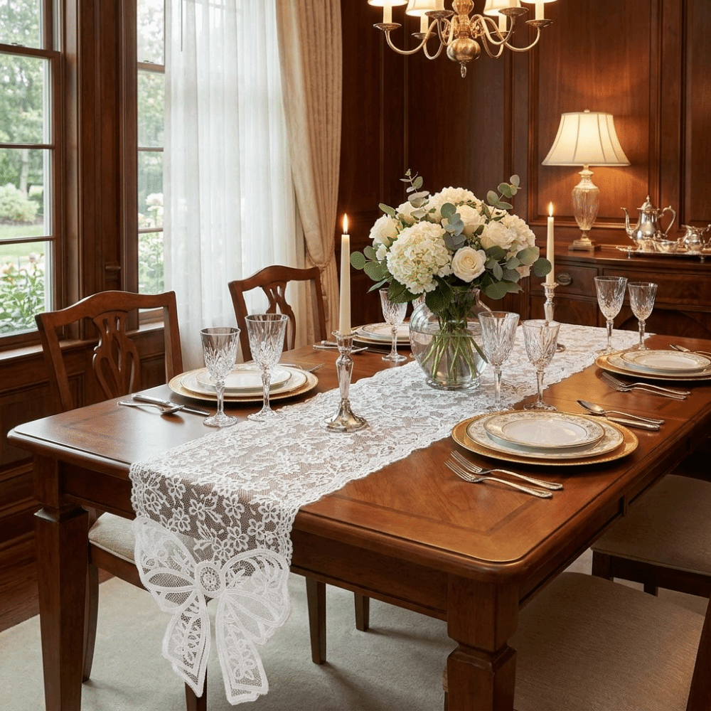 French Elegant Floral Cut-Out  – Christmas Table Runner Bewertung und Preis