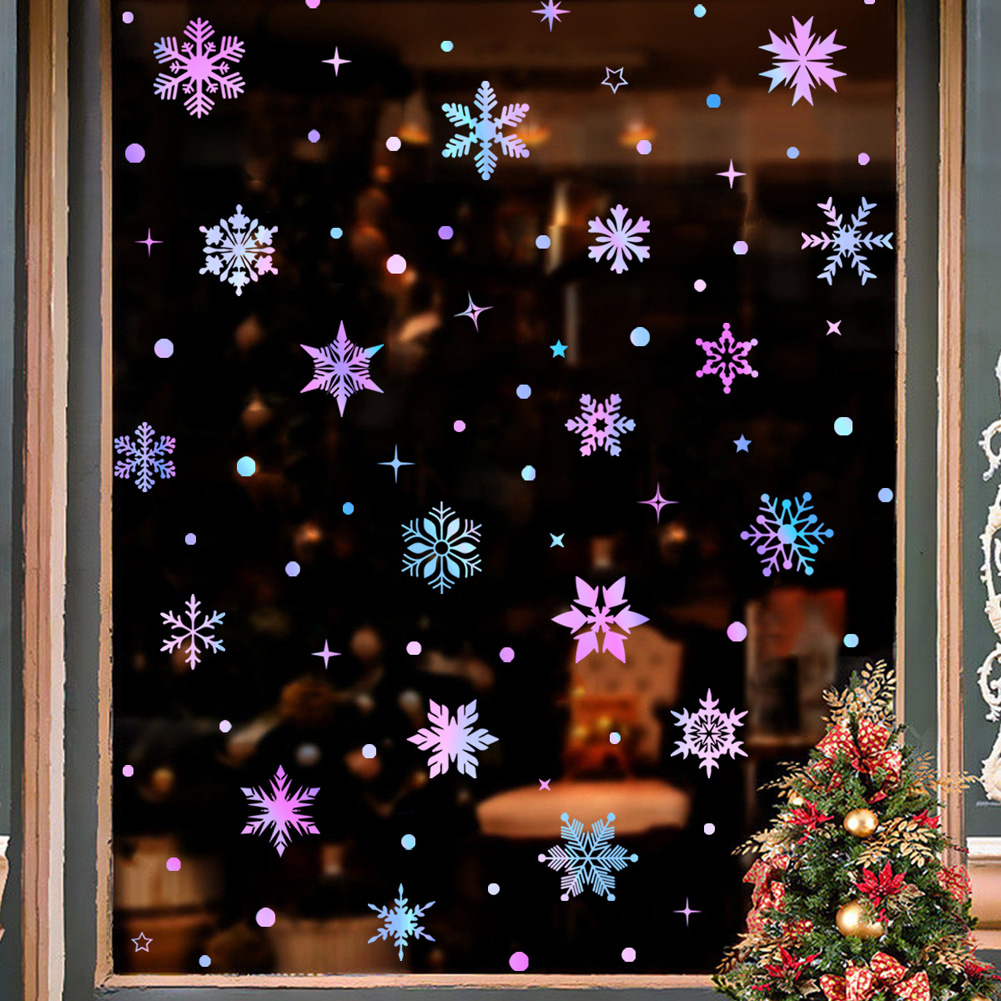 Colorful Luminous Snowflakes W – Snowflake Window Decal Bewertung und Preis