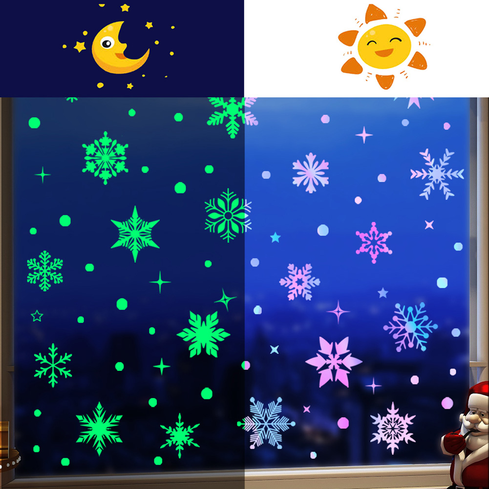 Colorful Luminous Snowflakes W – Snowflake Window Decal Bewertung und Preis
