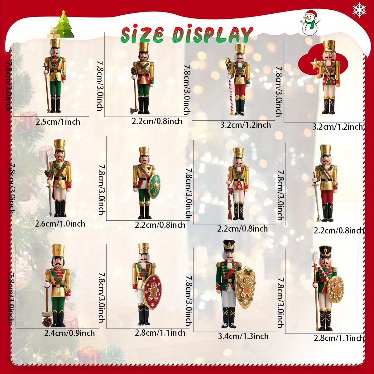 12pcs 2D Flat Wooden Christmas – Nutcracker Figurine Bewertung und Preis