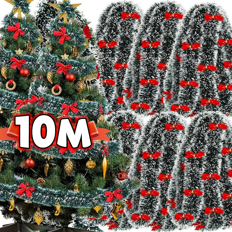 Christmas Bow Tinsel Ribbons G – Tinsel Garland Decoration Bewertung und Preis