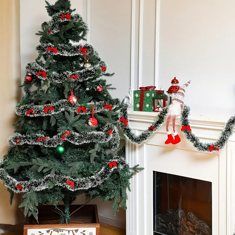 Christmas Bow Tinsel Ribbons G – Tinsel Garland Decoration Bewertung und Preis