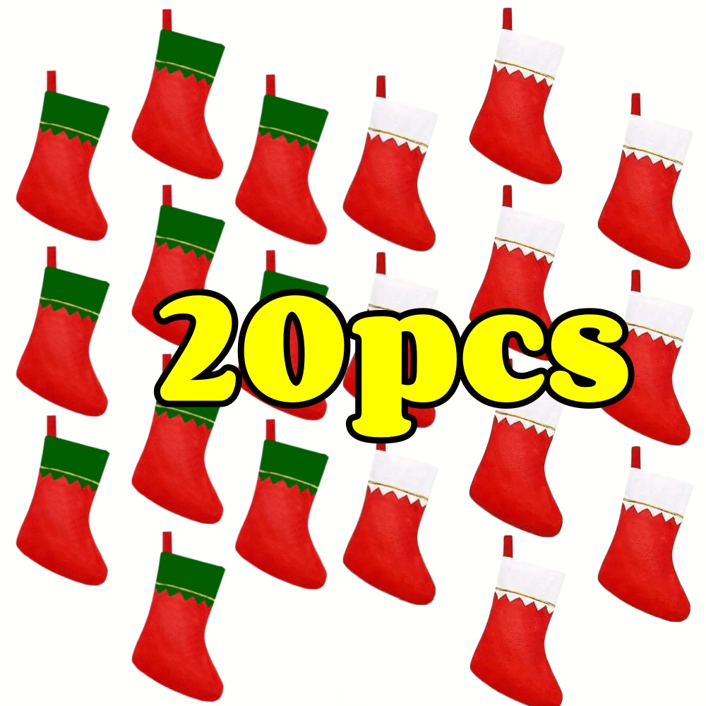 12pcs Red Felt Christmas Stock – Christmas Stocking Hanging Bewertung und Preis