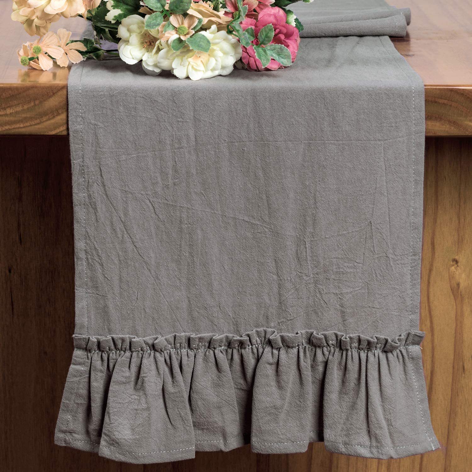 Cotton Ruffles Table Runner Ev – Christmas Table Runner Bewertung und Preis
