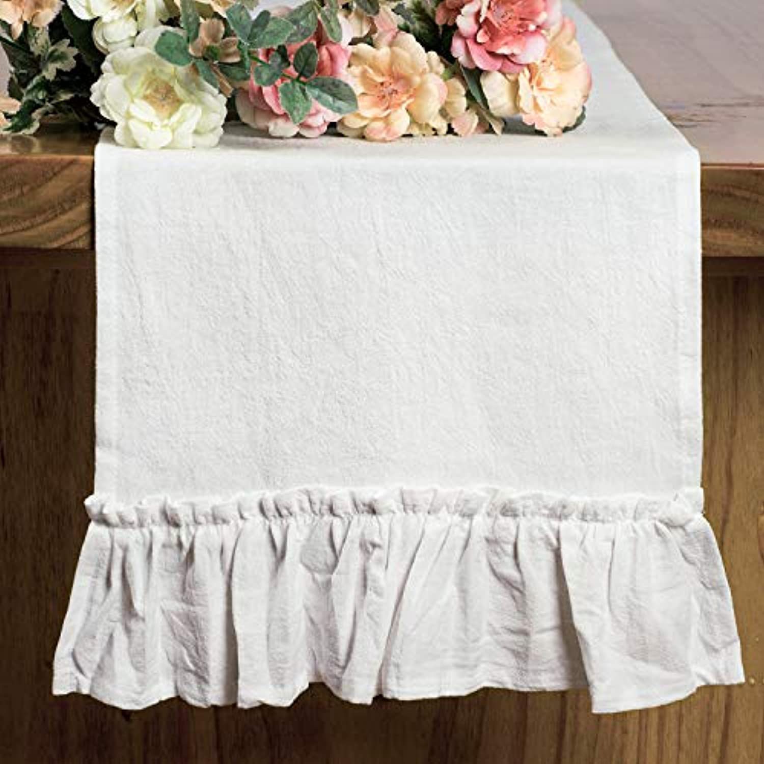 Cotton Ruffles Table Runner Ev – Christmas Table Runner Bewertung und Preis