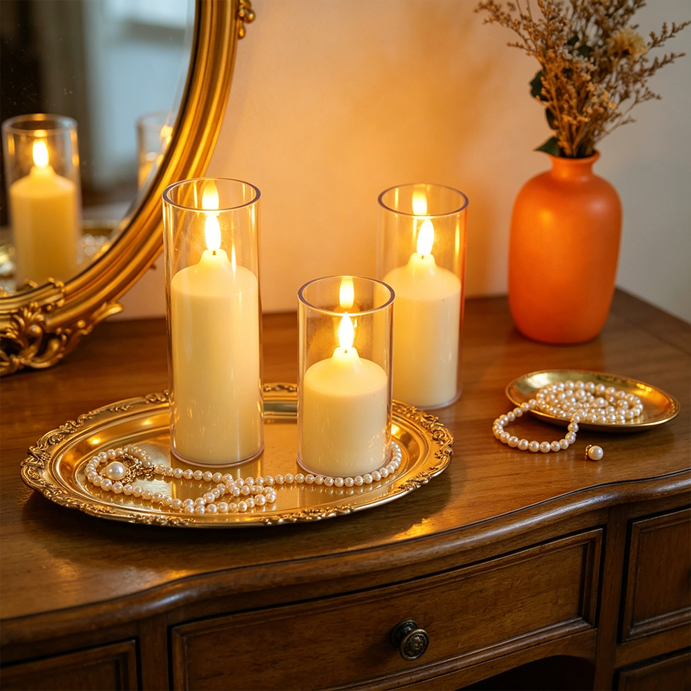 3pcs/ Set LED Flameless Flicke – Holiday Candle Set Bewertung und Preis