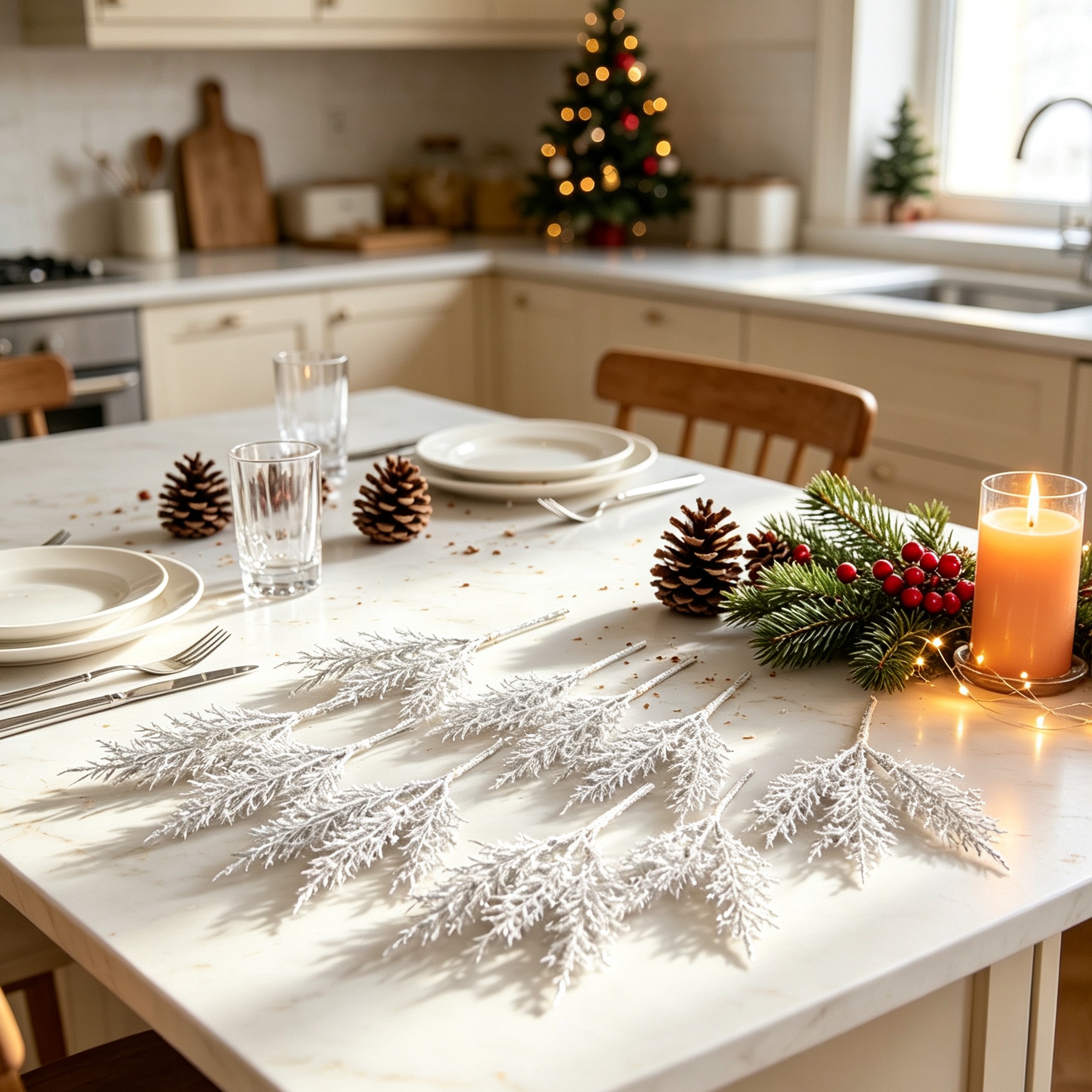 3/6pcs Artificial Plants Golde – Christmas Wreath Fake Bewertung und Preis