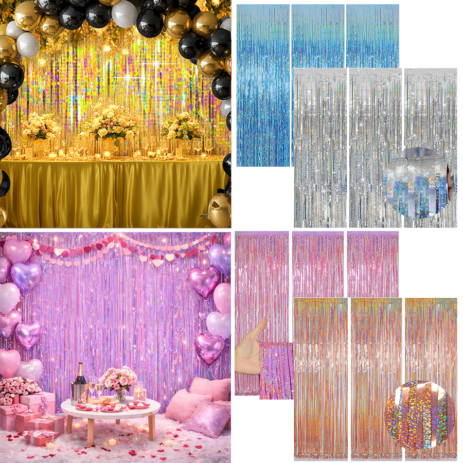 1/2/3Pack Glitter Party Backdr – Tinsel Garland Decoration Bewertung und Preis