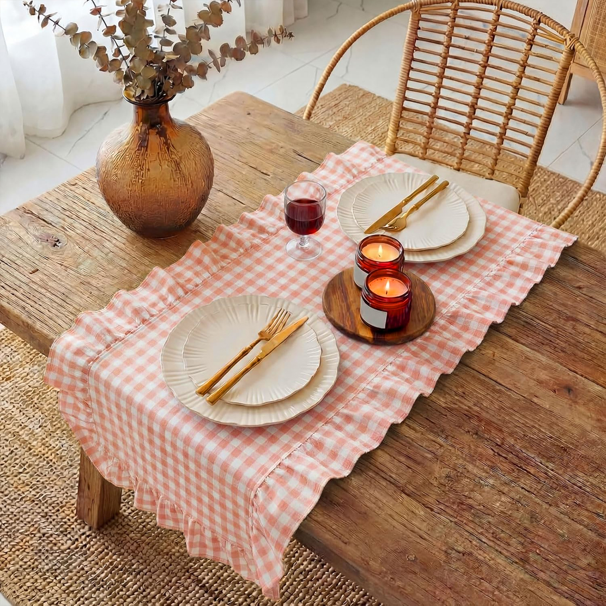 Checkered lotus leaf edge tabl – Christmas Throw Blanket Bewertung und Preis