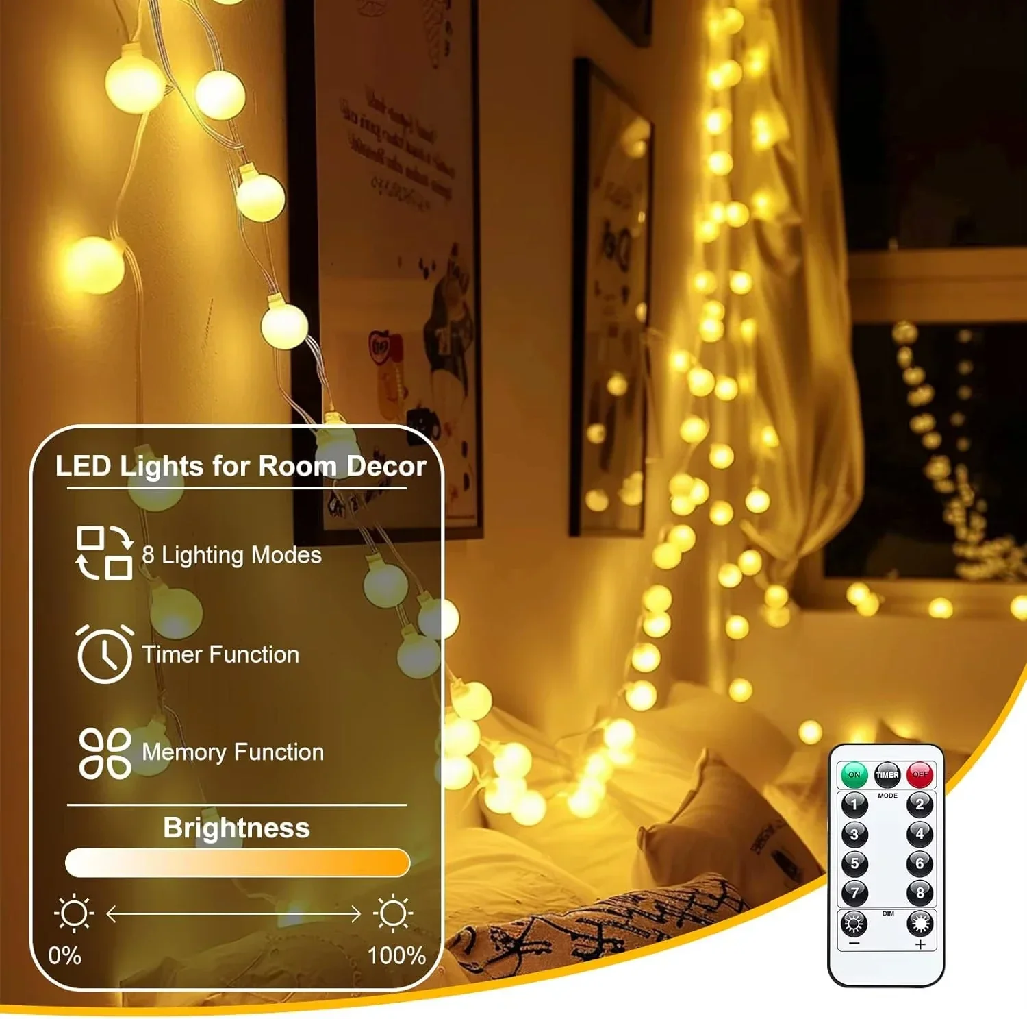 USB LED Ball String Lights 6M  – Led Fairy String Lights Bewertung und Preis