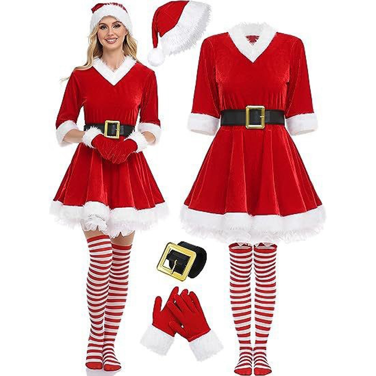 Christmas Dress for Adults Red – Elf Costume Christmas Bewertung und Preis