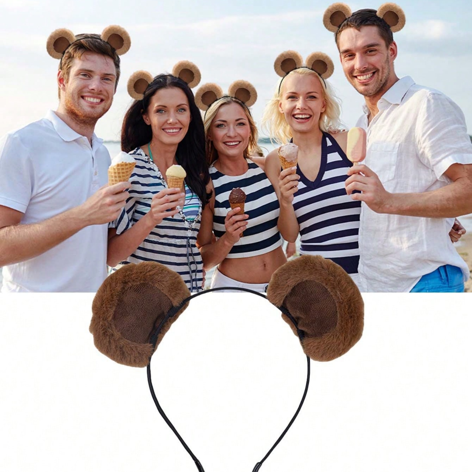 1pc Valentine's Day Brown Bear – Reindeer Antlers Headband Bewertung und Preis